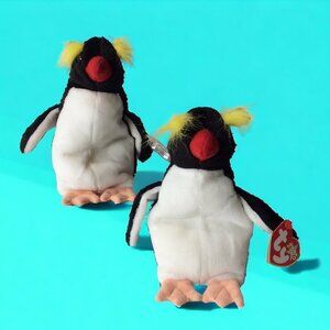 PENGUINS!!  TY BEANIE BABIES “FRIGID” 2000 VINTAGE, RETIRED NWT